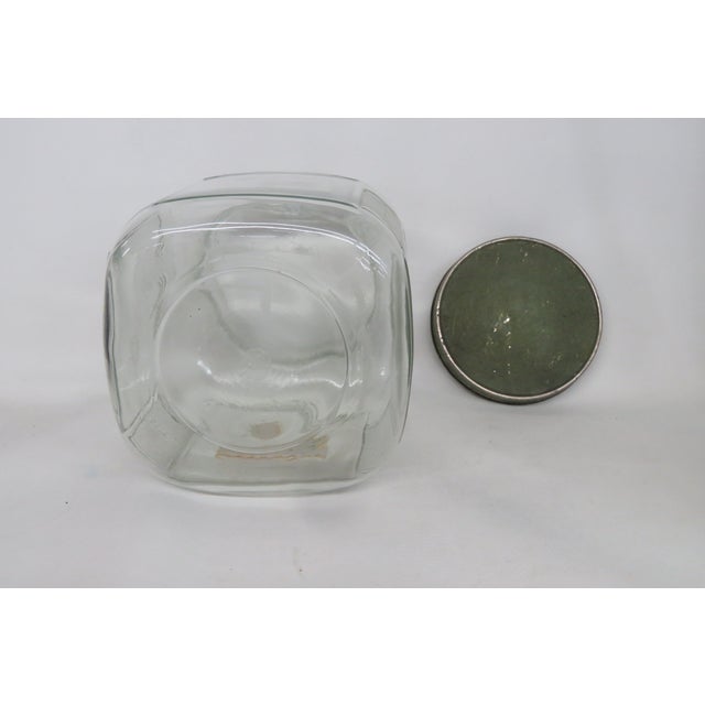 Anchor Hocking Large Square Cookie Jar Cannister Container With Green Lid 4480b For Sale - Image 15 of 15