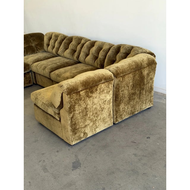 Limited Edition: Lugo Modular Sofa in Green Chenille For Sale - Image 12 of 18