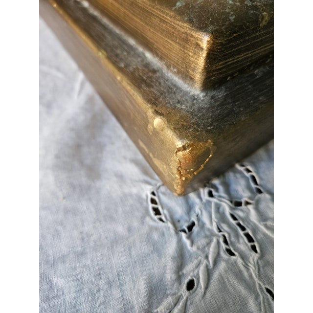 Stone Gilt Porcelain Marble Top Column Pedestal Stand Table For Sale - Image 7 of 10