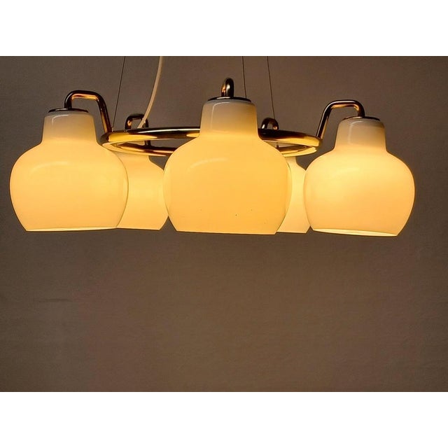 Restored First Edition Ring Chandelier by Vilhelm Lauritzen for Louis Poulsen, 1950s For Sale - Image 6 of 9