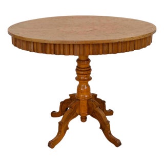 Swedish 19th Century Solid Birch Oval Occasional Table For Sale