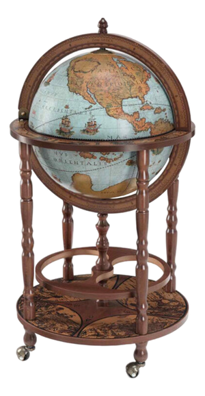Minerva Blue Ocean Globe Bar by Zoffoli Mappamondi