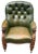 Victorian Chesterfield Chair in Green Leather For Sale - Image 3 of 9