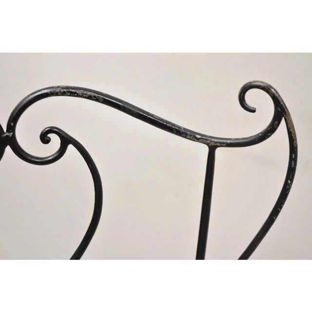 Metal Mid 20th Century Salterini Style Mid Century Modern Scrolling Wrought Iron Side Chairs - A Pair For Sale - Image 7 of 12