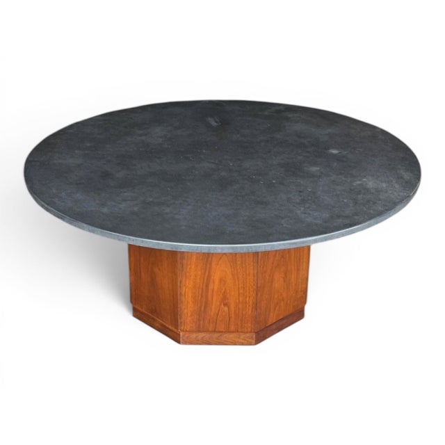 1970s Danish Modern Walnut & Marble Coffee Table, Made in Denmark For Sale - Image 4 of 5