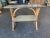 Wood Restored "Hour Glass" Two-Tier Rattan Side Table For Sale - Image 7 of 9