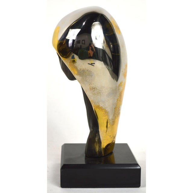 Paul Braslow Bronze & Gilt Modernist Sculpture For Sale - Image 4 of 10