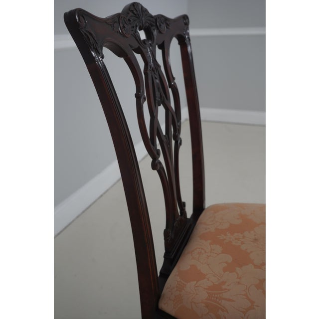 Set of 4 Antique Chippendale Style Mahogany Dining Chairs For Sale - Image 9 of 18