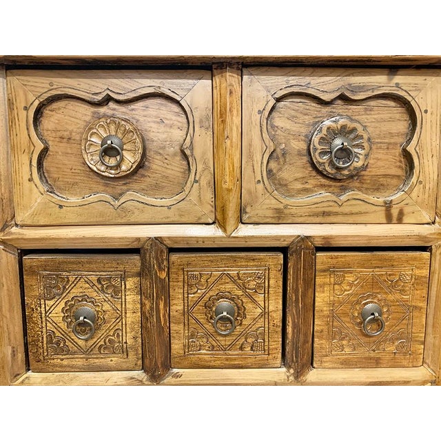 1960s 1960s Asian Vintage Hand Carved Apron and Drawers For Sale - Image 5 of 8