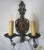 Arts and Crafts Iron Two Arm Sconce For Sale - Image 4 of 5