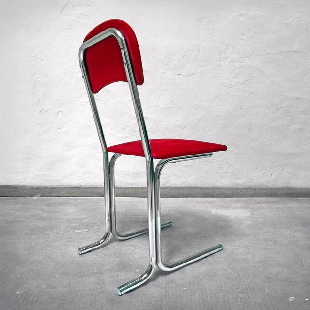 Bauhaus Style Tubular Chair, 1970 For Sale - Image 4 of 4