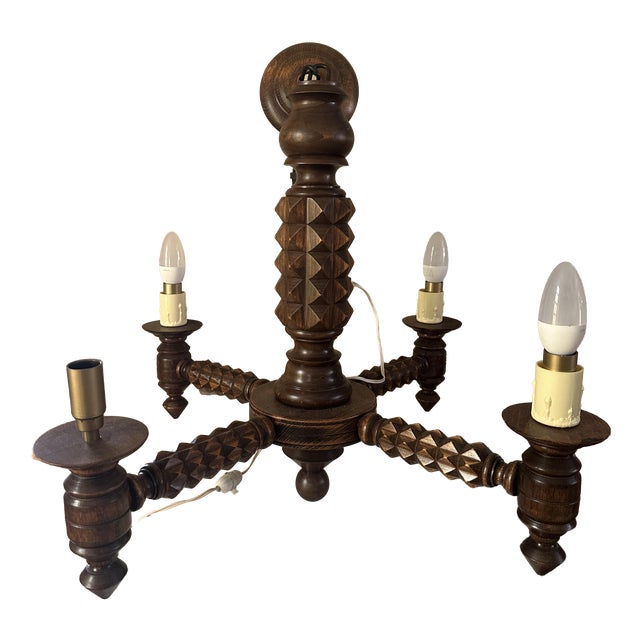 Vintage Pendant Light by Charles Dudouyt, 1940s For Sale