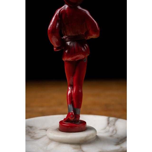 Early 20th Century J B Hirsch Art Deco Figural Alabaster Ashtray For Sale - Image 10 of 14