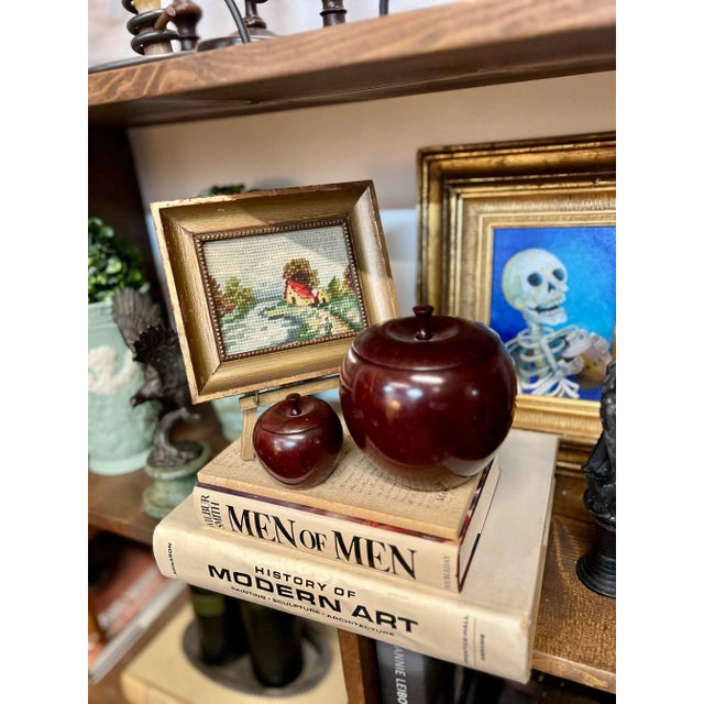 Vintage Mini Framed Countryside Needlepoint Art For Sale - Image 11 of 12