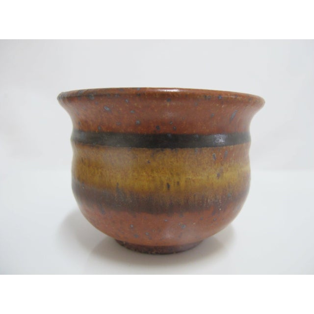 Brown Wally Schwab Pacific Nw Stoneware Studio Pottery Small Pot or Punch Cup Set of 6 For Sale - Image 8 of 14