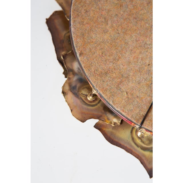 Metal Sun Mirror Sculpture Brass Sheets Usa C. 1970s (31 Cm), 1960s For Sale - Image 7 of 8