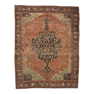 Late 19th Century Persian Farahan Sarouk Rug, 10'06 X 13'07 For Sale