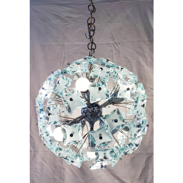 Sputnik Chandelier in Cut Glass from Fontana Arte, 1960 For Sale - Image 11 of 11