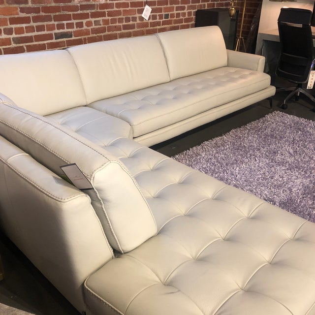 Contemporary Italian Leather Sectional Chairish