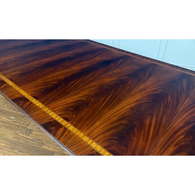 Georgian Style Mahogany Dining/Banquet Table by Leighton Hall - Showroom Sample For Sale - Image 14 of 18