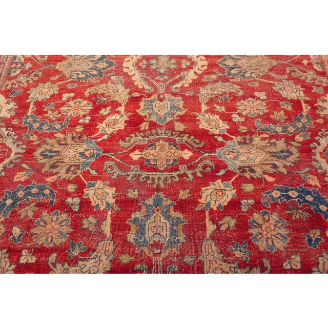 Traditional Nazmiyal Collection Antique Perisan Mahal Rug For Sale - Image 3 of 6