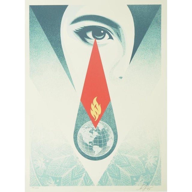 Shepard Fairey, Tear Flame, Lithograph For Sale - Image 7 of 7