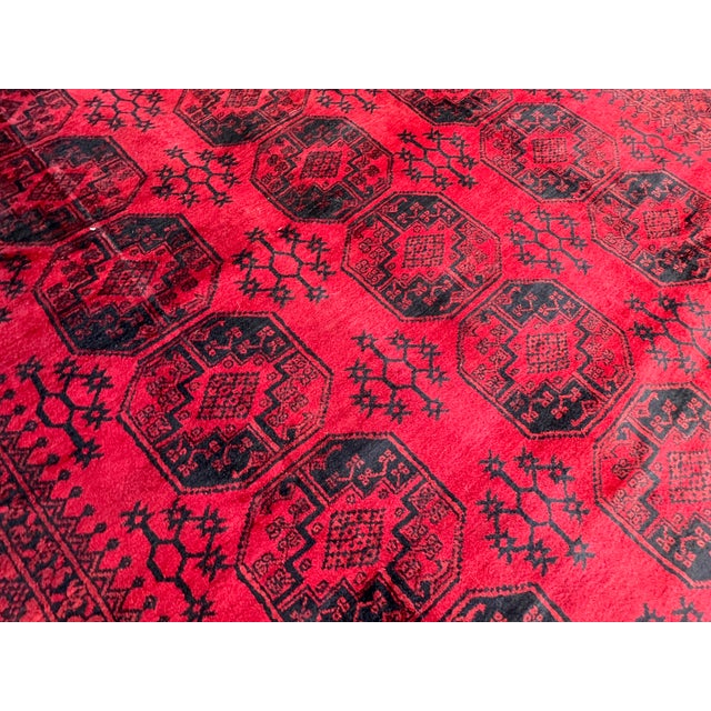 Textile Vintage Afghan Turkmen Ersari Bokhara Oversize Rug - 13'1" X 9'4" For Sale - Image 7 of 12
