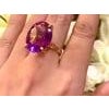 Bochic "Capri" Vintage Oval Shape Amethyst & Diamond Set In 18K Gold & Silver For Sale - Image 16 of 18