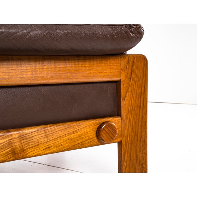 Vintage Teak & Leather Atlanta Armchair by Sven Ellekaer for Skippers Mobler A/S Design, 1980s For Sale - Image 11 of 18