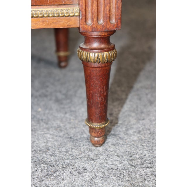 Wood Pair 19th C. French Louis XVI Style Bronze Mounted Nightstands For Sale - Image 7 of 10