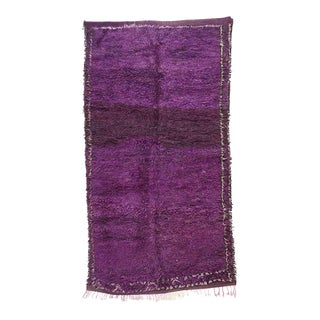 Moroccan Purple Shag Rug - 5'9" X 9'8" Ft For Sale