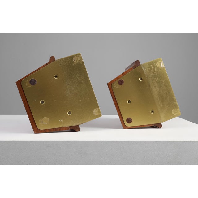 Art Deco French Bookends in Wood and Bronze, 1920s, Set of 2 For Sale - Image 10 of 12