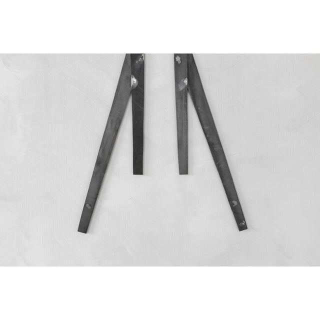 Signs Crossed Wall Sculpture in Natural Steel by Jean-Baptiste Van Den Heede For Sale - Image 4 of 6