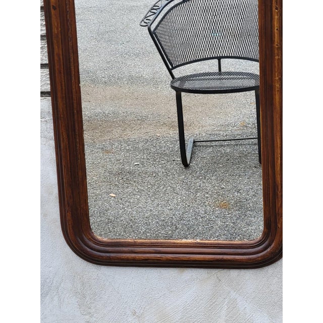Antique 19th Century American Victorian Walnut Arched Wall Mirror Hallway For Sale - Image 9 of 18