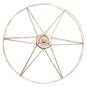Large Vintage Hollywood Decor Aluminum "Star Spindle" Film Reel