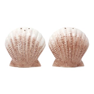 Scallop Shell "By the Sea" Salt & Pepper Shakers by American Atelier - Set of 2 For Sale