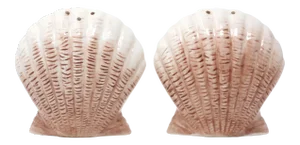 Scallop Shell "By the Sea" Salt & Pepper Shakers by American Atelier - Set of 2