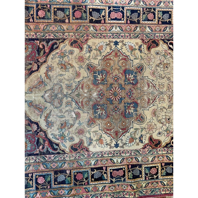 Antique White A Must See 19th Century Signed PersianLavar/Ravar Kirman Rug For Sale - Image 8 of 9
