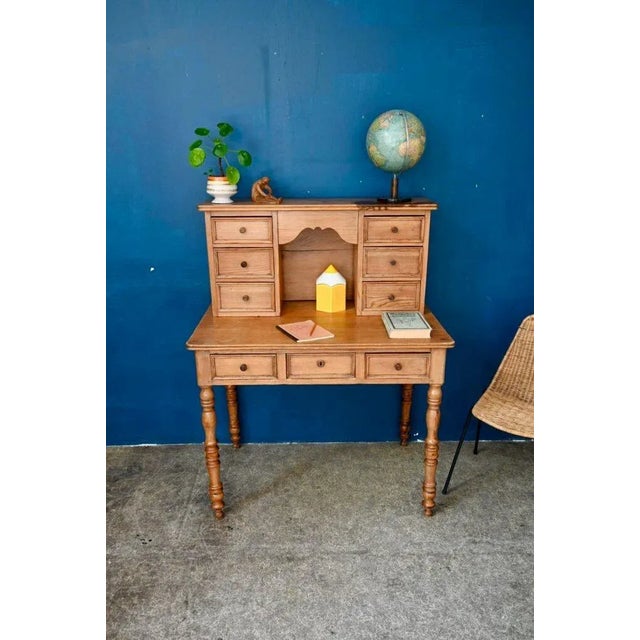 Wood Antique Fir Tiered Desk, 1900s For Sale - Image 7 of 18