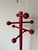 1980’s Italian Postmodern Memphis Style Red Stained Wood Floor Standing Hat & Coat Stand For Sale - Image 9 of 12