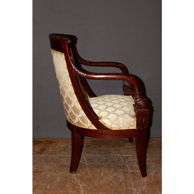 Set of Gondola Armchairs with Dolphins in Mahogany For Sale - Image 9 of 14