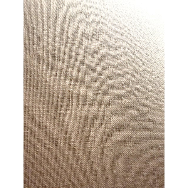 Wesley Hall Ivory Sofa With Wood Base For Sale In West Palm - Image 6 of 7