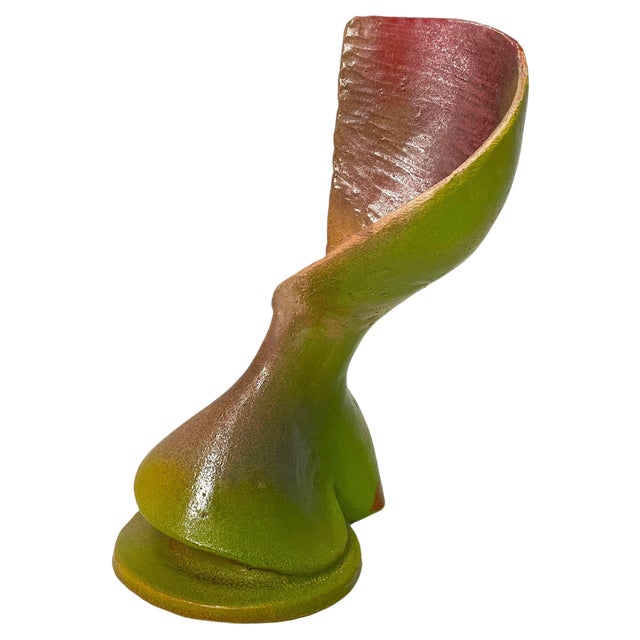 Italian Modern Abstract Organic Sculpture in Terracotta, 1970s For Sale