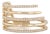 New Layered Diamond Statement Ring 14k Yellow Gold Size 6.5 Stacking For Sale