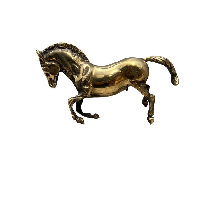Solid Brass Horse Statue For Sale - Image 11 of 11