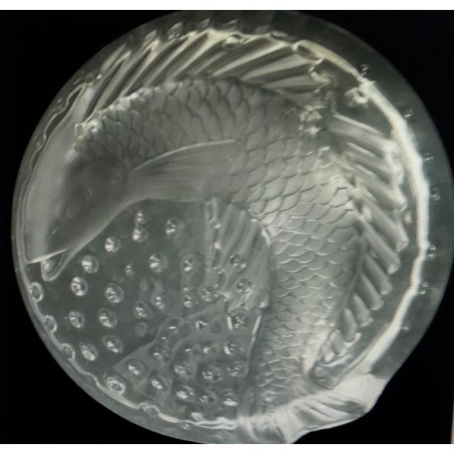 Glass Lalique Concarneau "Pisces" Ashtray For Sale - Image 7 of 9