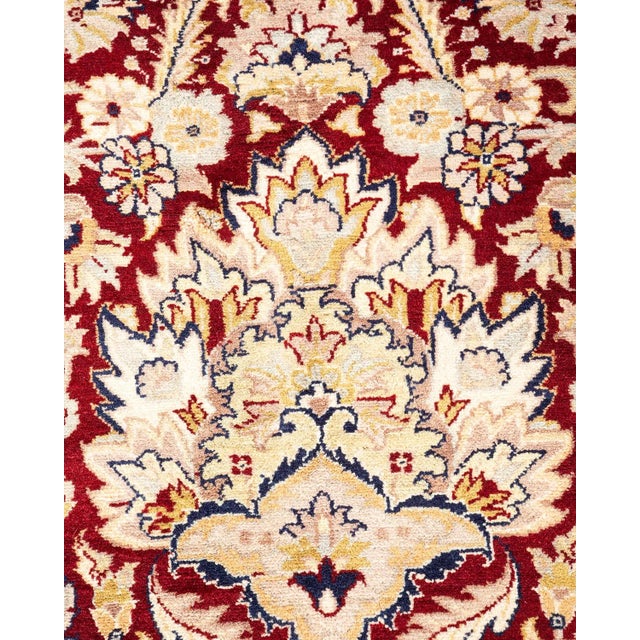 Traditional Mogul, One-of-a-Kind Hand-Knotted Area Rug in Red, 8' 1" x 10' 2" For Sale - Image 3 of 8