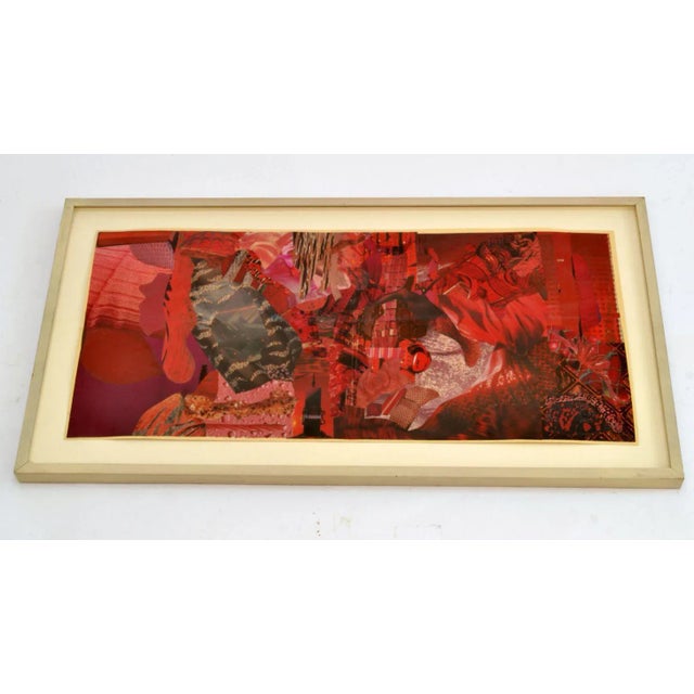 One of a series of eight very detailed abstract Contemporary art works in the technique of collage, made like a painting...