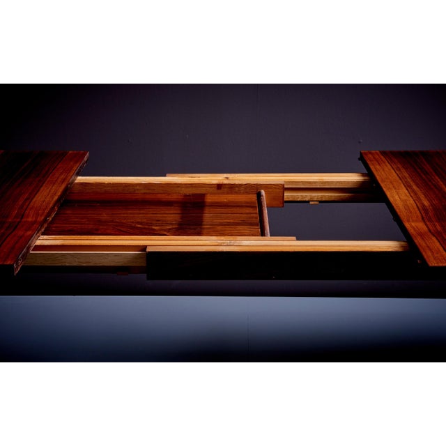 Large Extendable Dining Table in Rosewood attributed to Hans J. Wegner, Denmark, 1960s For Sale - Image 9 of 18