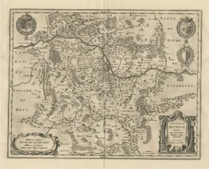Map of the Wine Region of Metz, 1657
